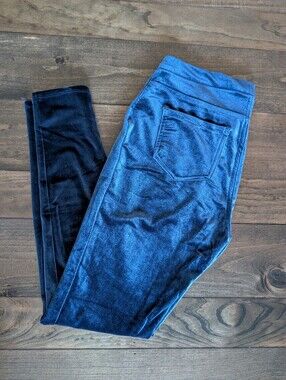 Time and Tru Blue Velvety Leggings